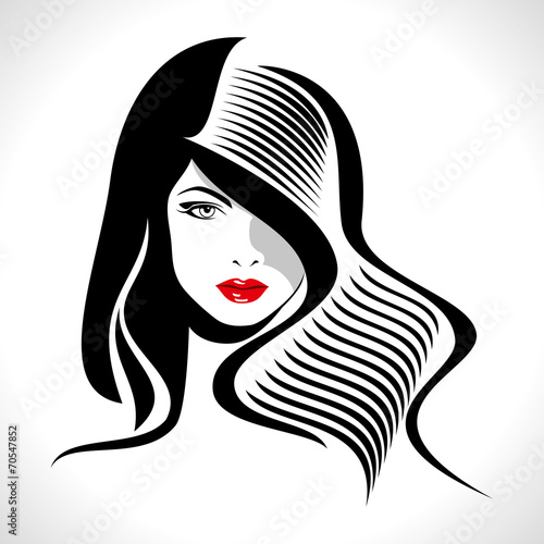 Beautiful woman silhouette