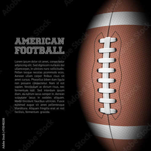 American football with room for text