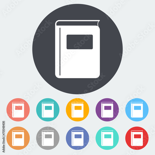Book. Single flat icon. Free Download Book. Single flat icon. - GFXLoad