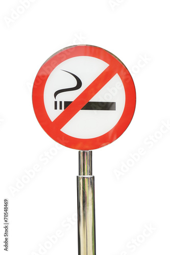 Free Download No smoking signpost on white background - GFXLoad