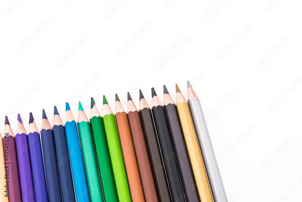 Color pencil isolated on white background Color pencil isolated on white background