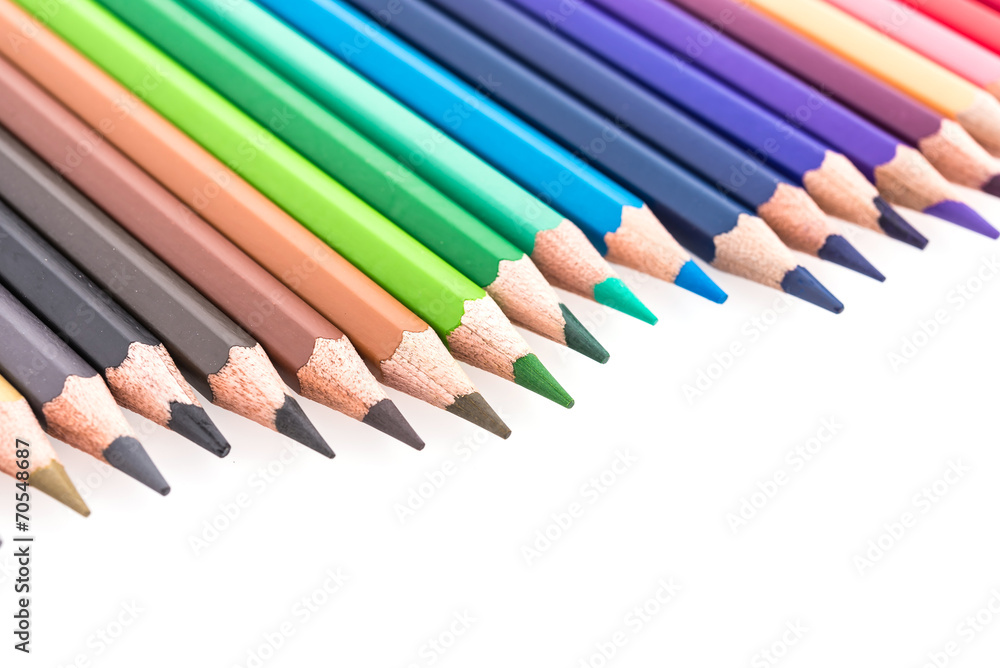 Fototapeta premium Color pencil isolated on white background