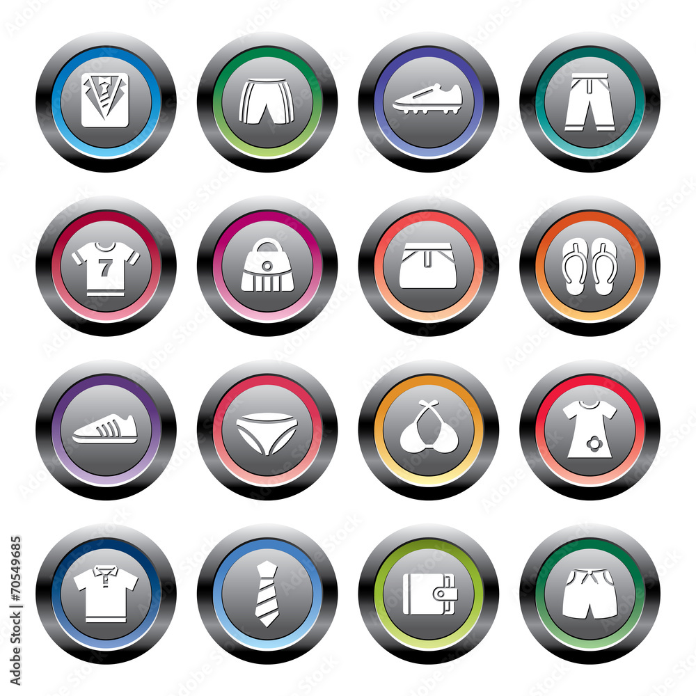 Clothing and Accessories Icons Clothing and Accessories Icons
