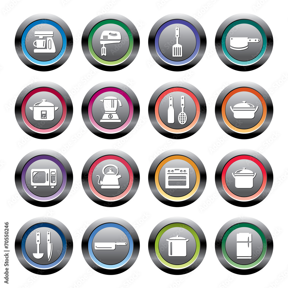 Kitchen Utensils and Appliances Icons Kitchen Utensils and Appliances Icons