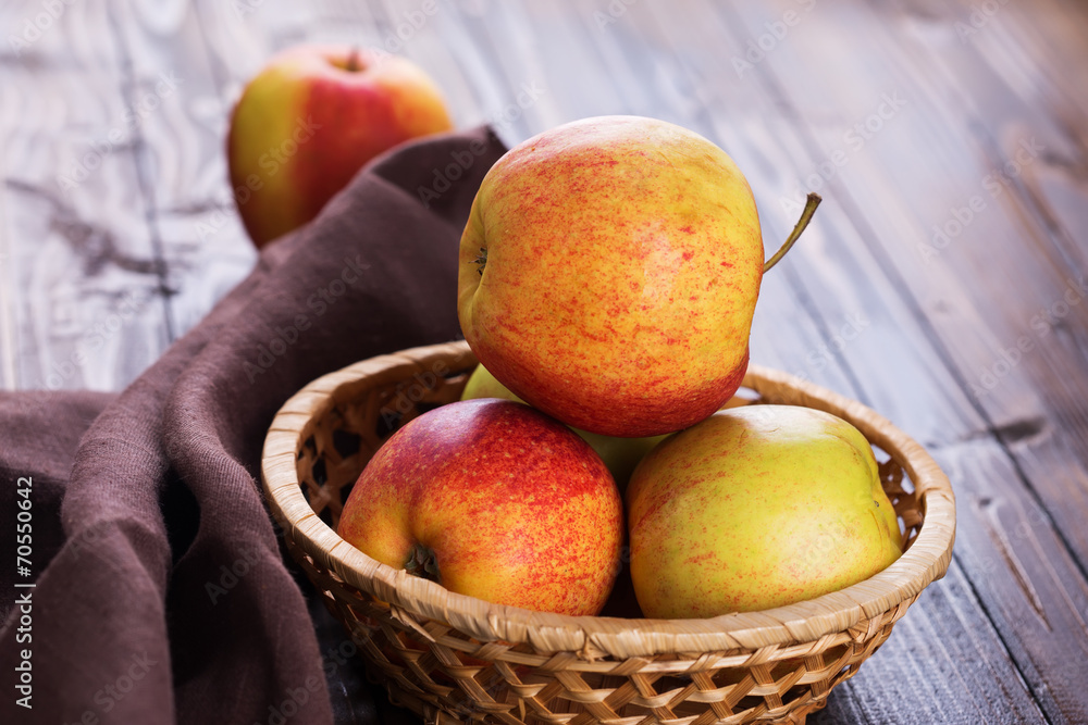 Apples in bucket