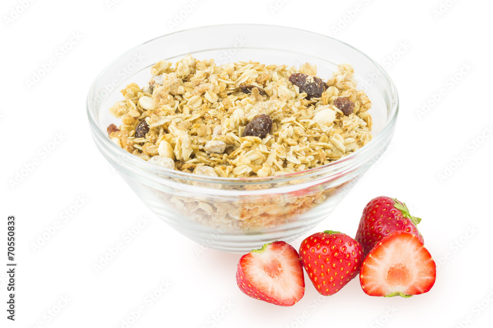 Cereal with strawberries Cereal with strawberries
