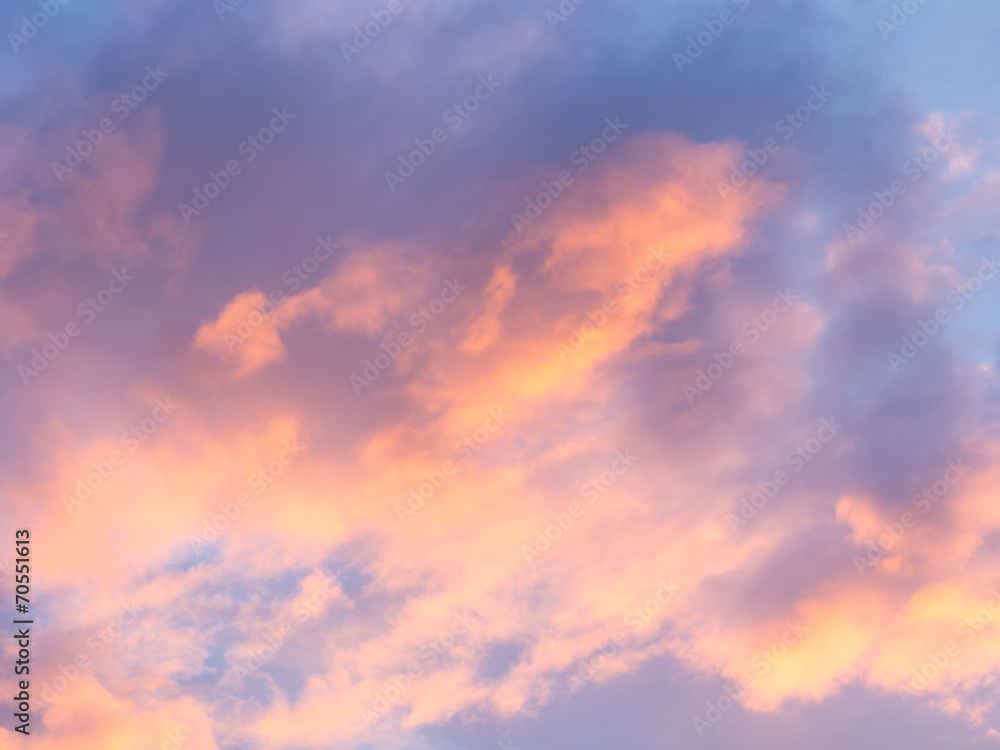 Abstract background : sunlight cloud and sky in evening