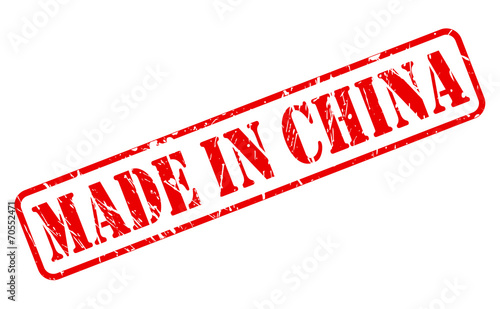 MADE IN CHINA red text on white