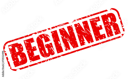 Beginner red stamp text