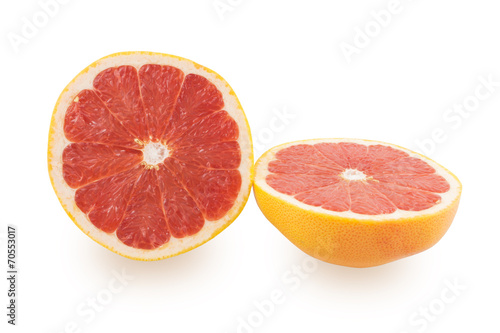 Two halves grapefruit