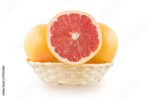 Grapefruit in the basket