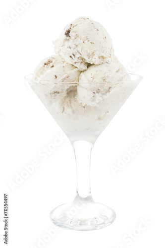 Glass with ice cream