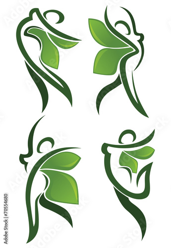 abstract women in different poses