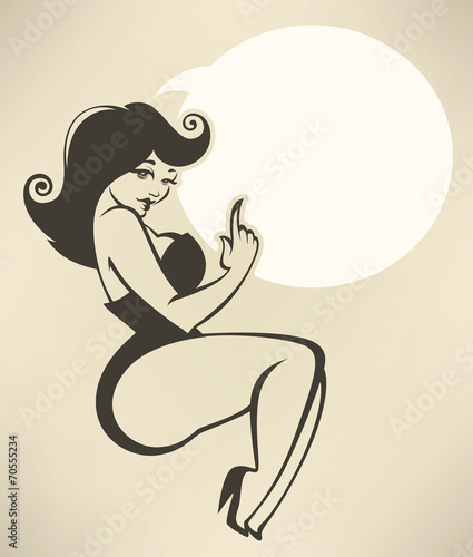 plus size pin up girl