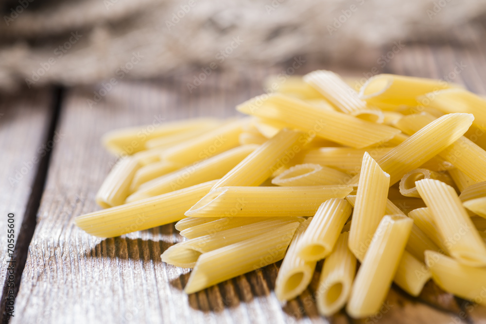 Portion of Raw Penne