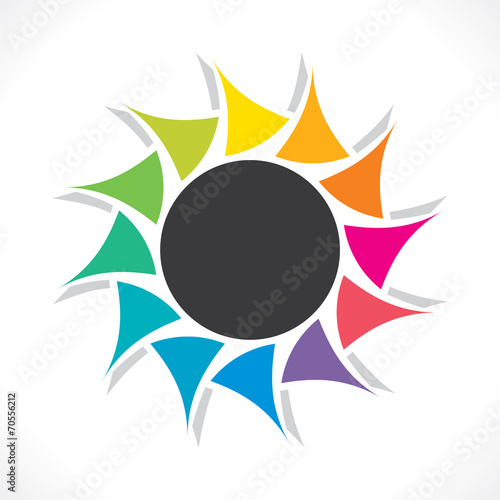creative colorful round stiker or label design
