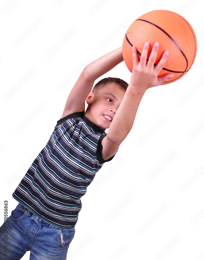 boy, basketball player makes a throw with a ball boy, basketball player makes a throw with a ball