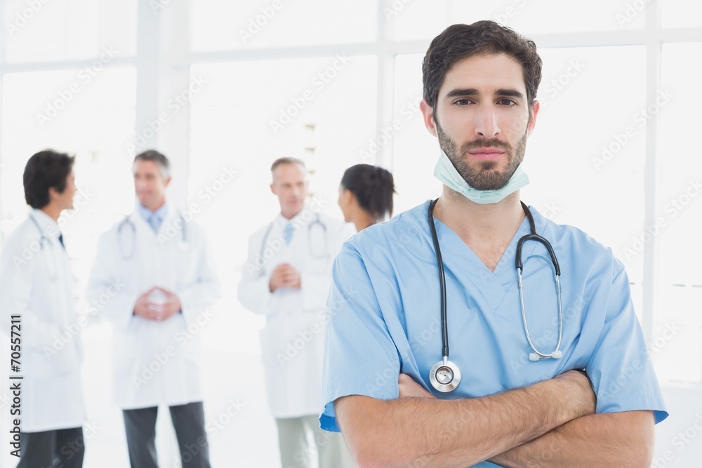 Serious doctor looking at camera Serious doctor looking at camera