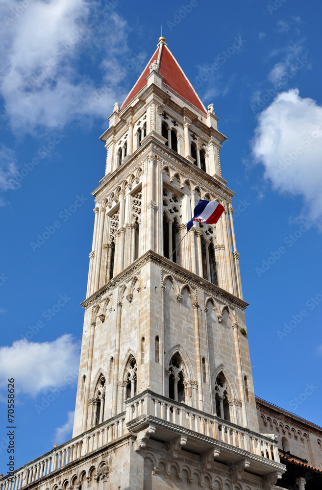 Cathedral tower in Trogir, Croatia