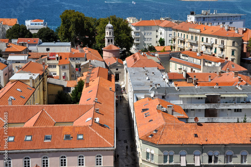 Aerial view of Zadar city, Croatia photo