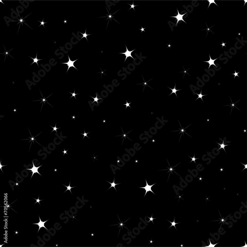 FLAT Seamless background with sparkling stars © lilu_art