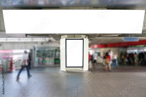Blank billboard or poste