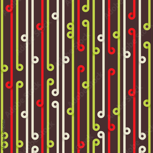 Seamless pattern with lines and loops.