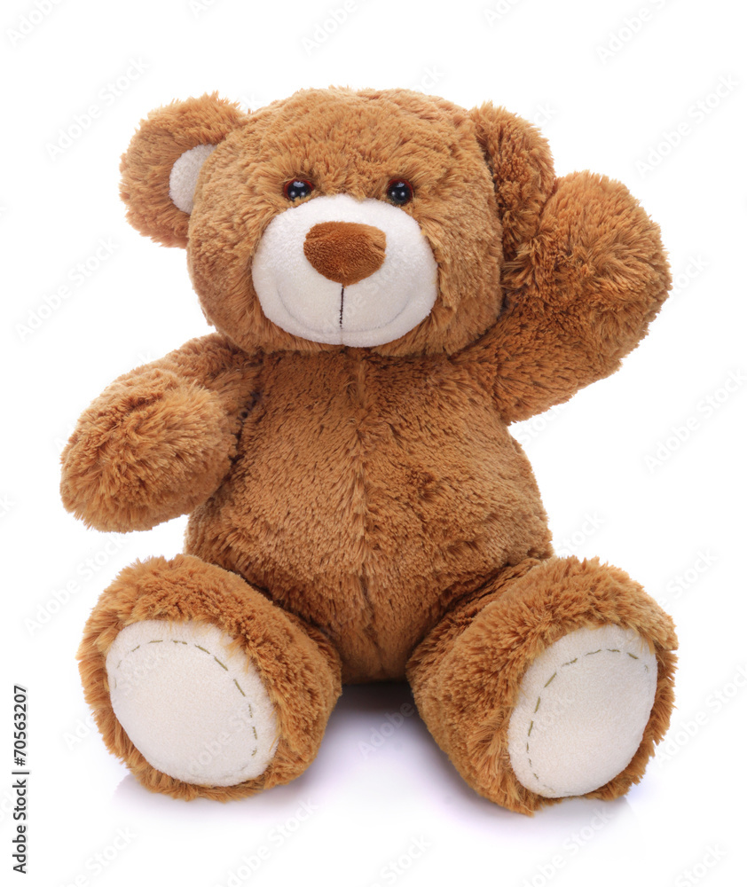 Sweet teddy bear waving his paw Stock Photo | Adobe Stock