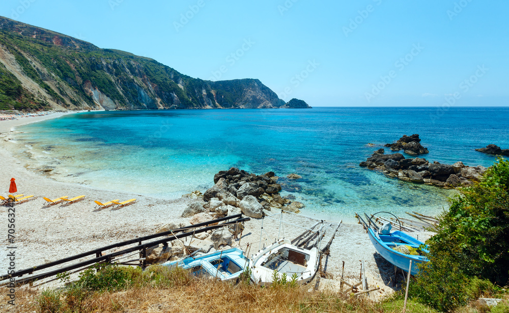 Petani Beach (Kefalonia, Greece) - obrazy, fototapety, plakaty 