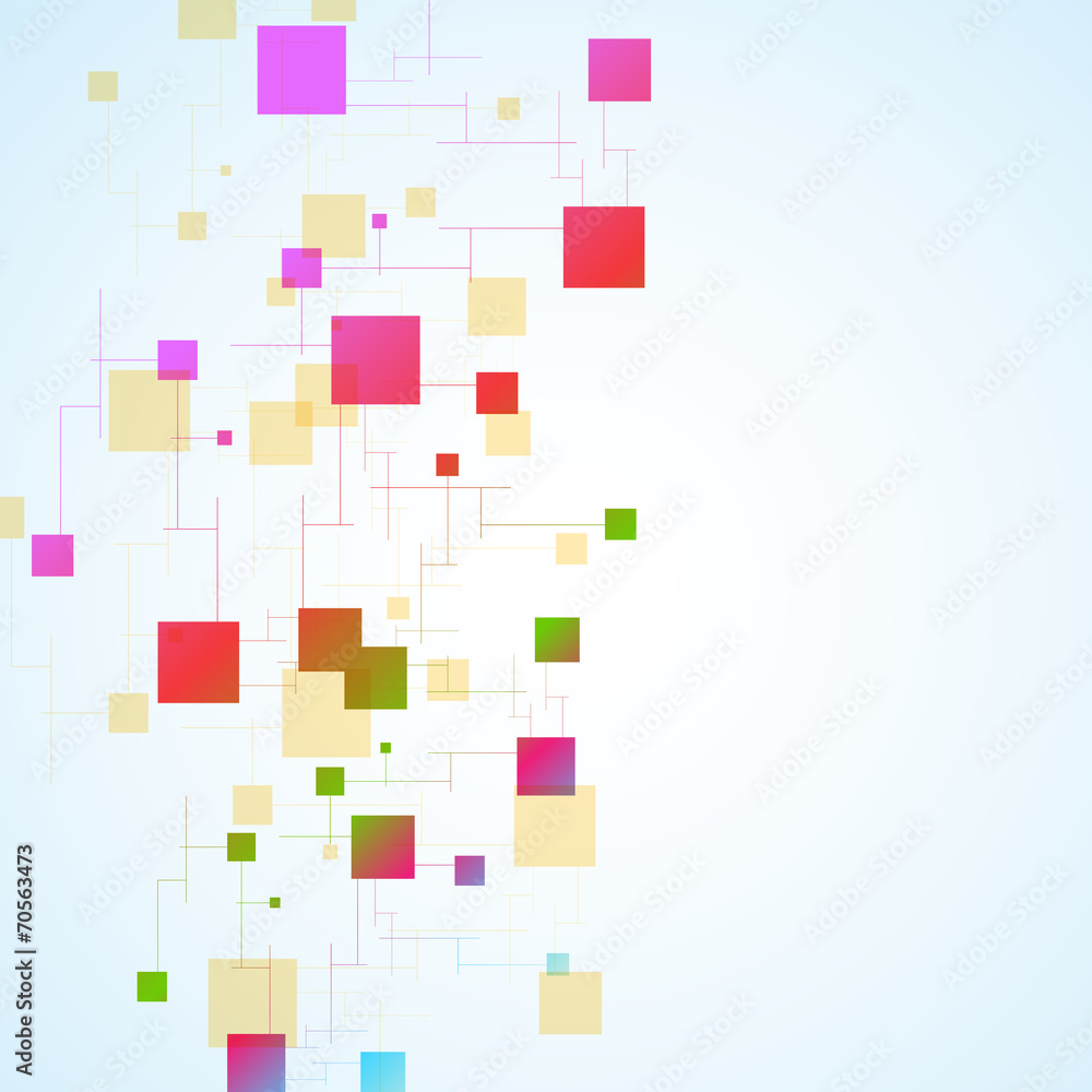 Obraz premium Vector color network connection and DNA atom