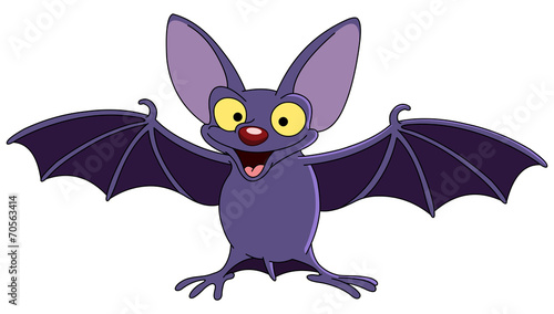 Bat with spread wings