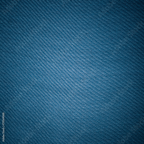 Closeup of blue fabric textile material as texture or background