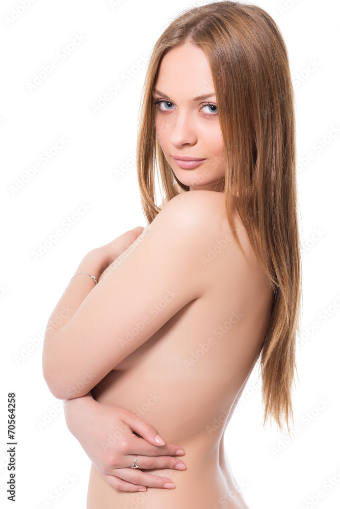 Obraz premium Portrait of bare blond woman