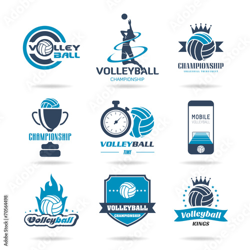 Volleyball icon set - 2