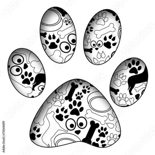 Fototapeta Naklejka Na Ścianę i Meble -  Pet Paw With Pet Texture