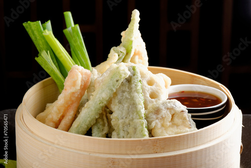 Japanese tempura with vegetables