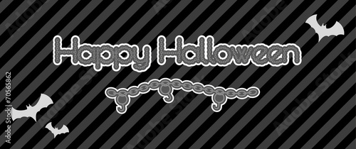 happy halloween created from chain