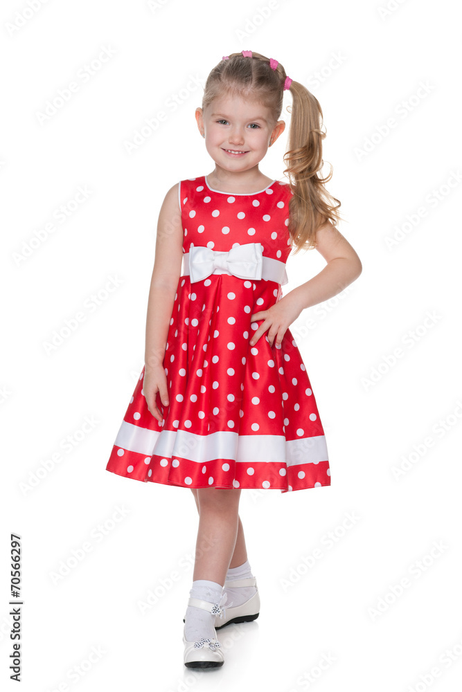 Pretty little girl in the polka dot dress Pretty little girl in the polka dot dress