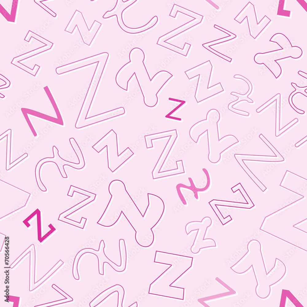 seamless pattern with character Z seamless pattern with character Z