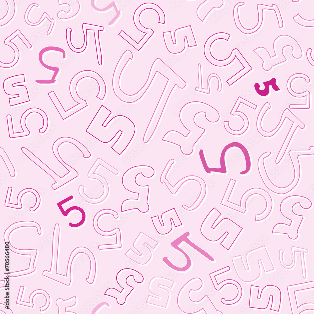 seamless pattern with number five seamless pattern with number five