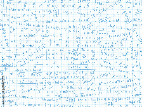 MATHEMATICAL EQUATIONS seamless pattern (math maths formulae)