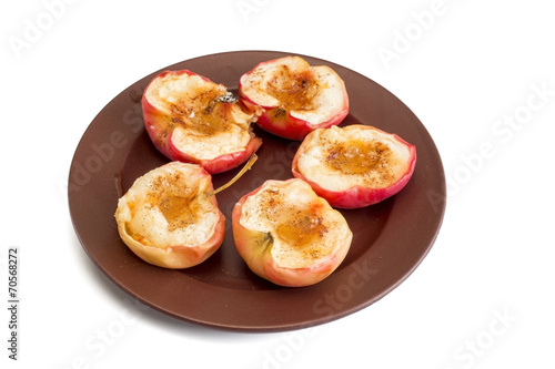 baked apples with sugar and cinnamon © ires007