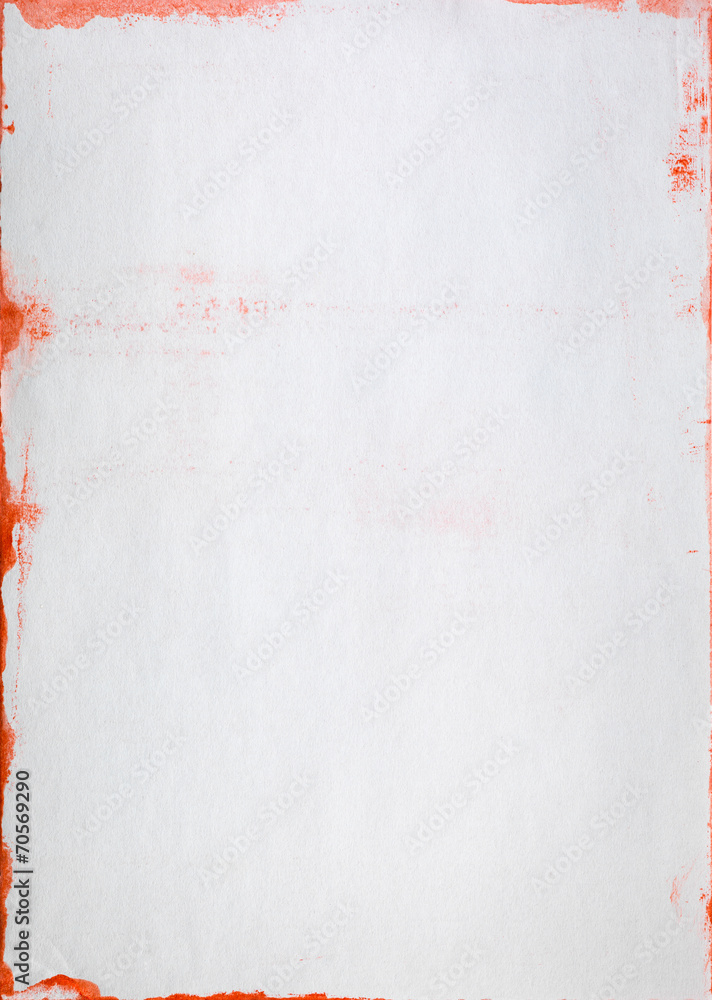 Naklejka premium white paper with red boarders