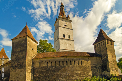 Fortified church in Transylvania, Romania photo