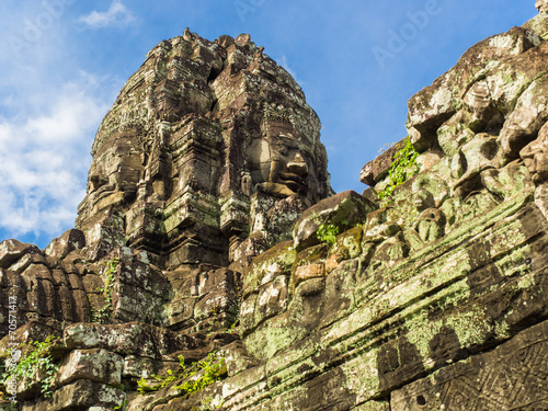 Stone murals and sculptures in Angkor wat, Cambodia