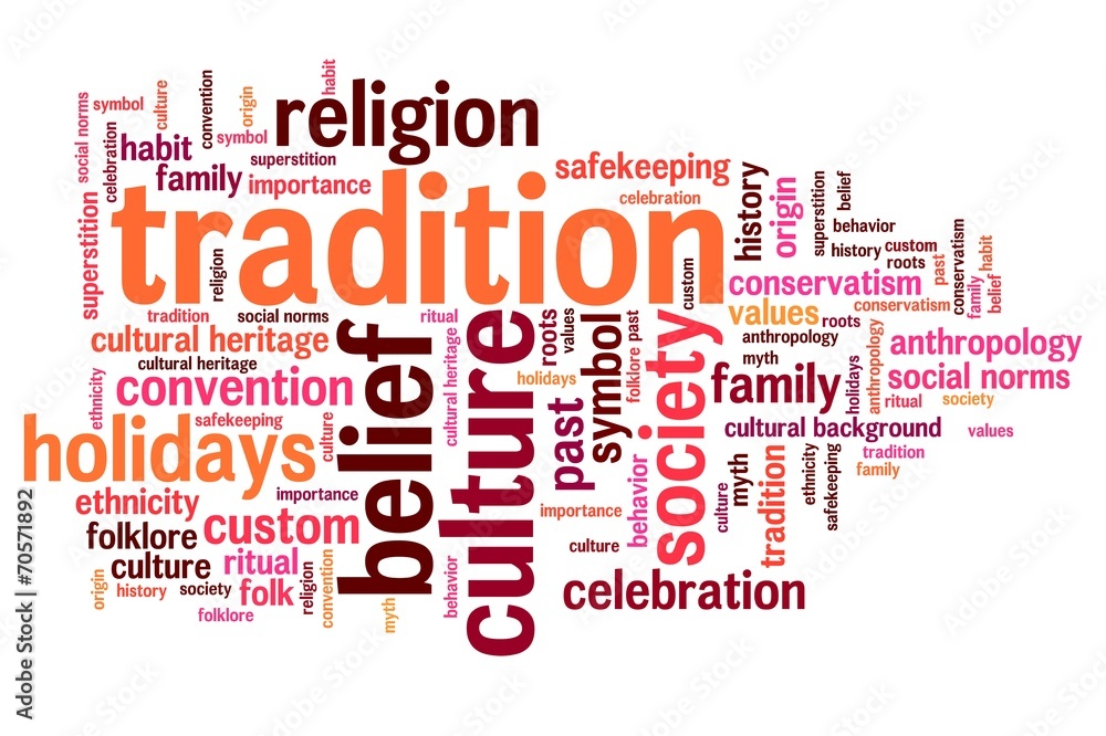 Tradition - word cloud illustration