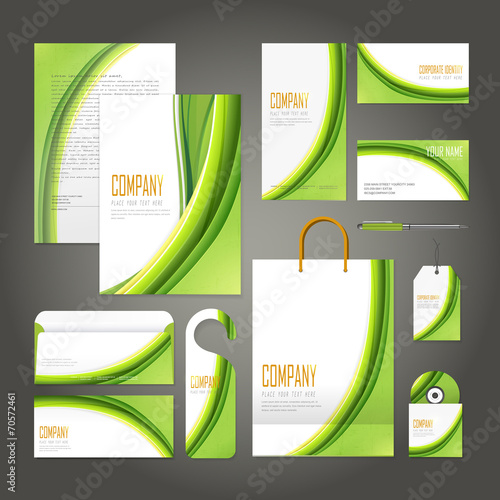 ecology concept corporate identity template set