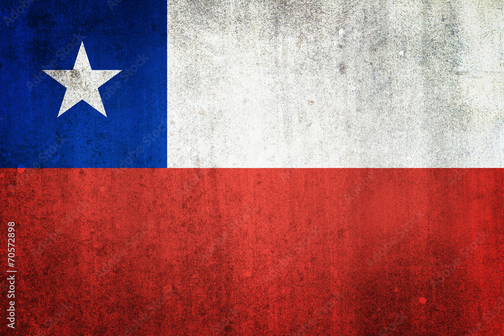 National flag of Chile. Grungy effect. National flag of Chile. Grungy effect.