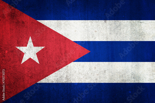 National flag of Cuba. Grungy effect.