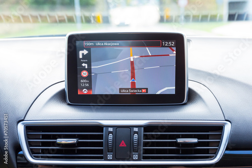 Canvas Print Navigation device in the car